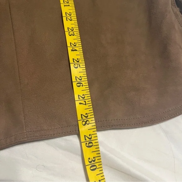 Vtg Bill Haire Friedrick's Sport Lamb Suede Button Front Shirt Blouse - Picture 5 of 12